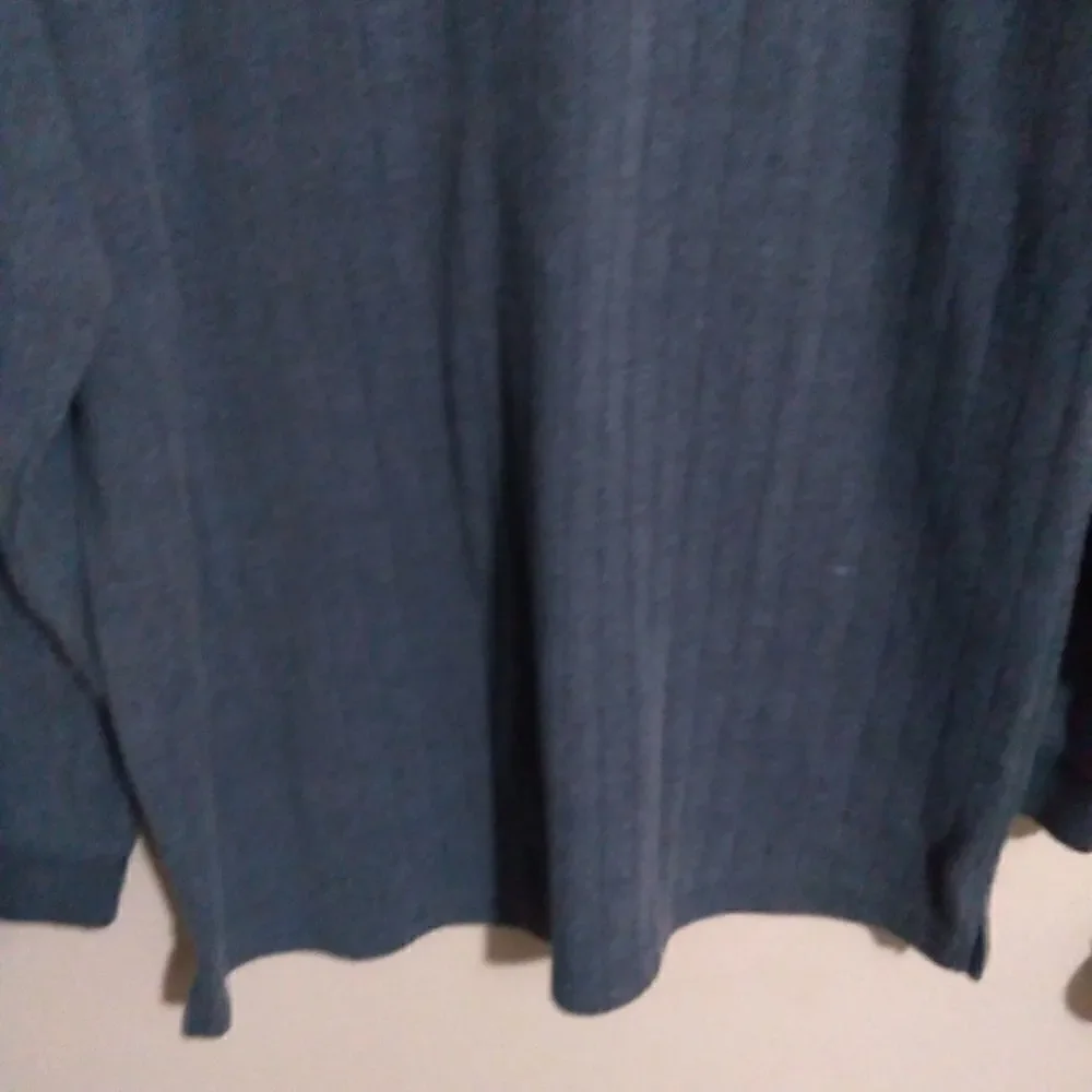 Forum Gray/Blue Ribbed Sweater Shirt Size Large